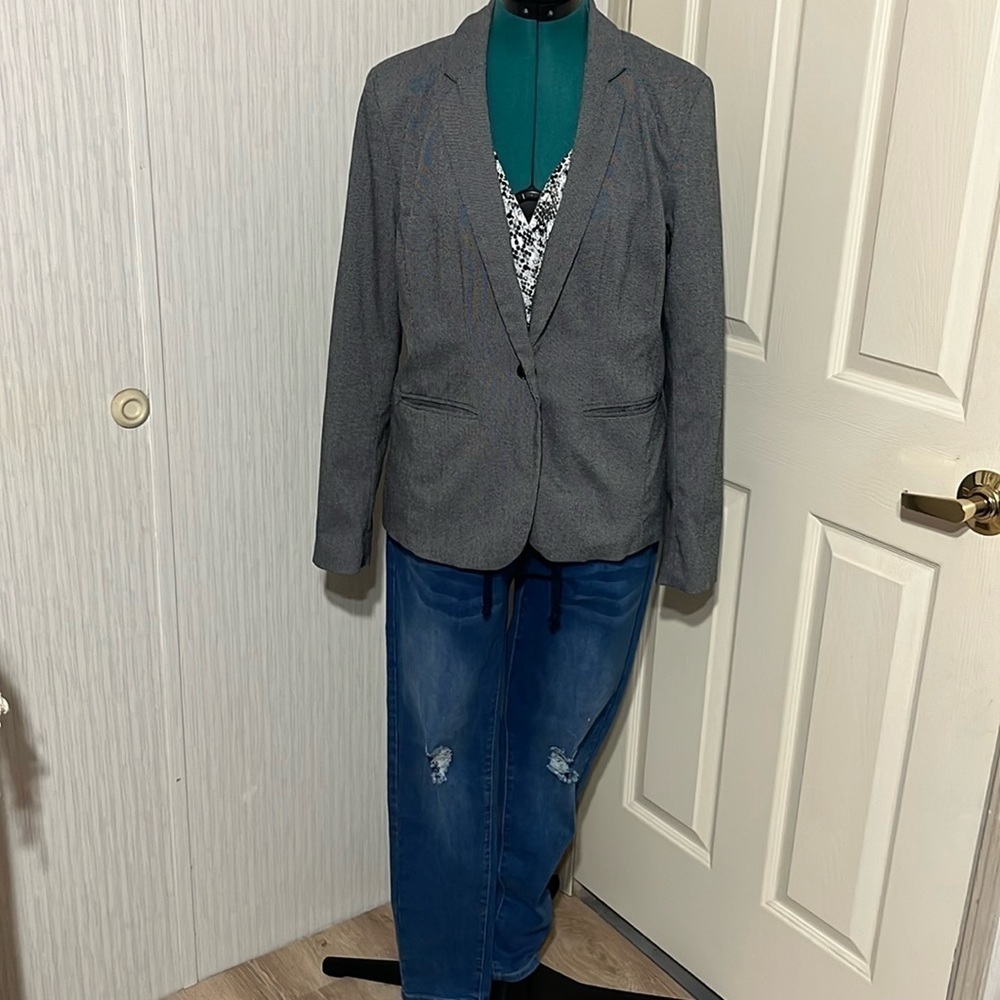 Apt 9 The Torie Jacket/Blazer (178T) gray/black tweed